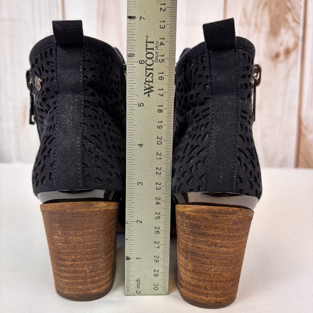 Xti Territory Ankle Boots Suede Chunky Western Casual Booties Blue Sz 36/5.5 - Picture 12 of 15